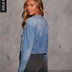 Vici Classic Blue Denim Jacket Size XS